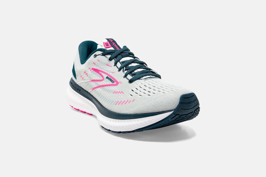 Glycerin 19 Road Brooks Running Shoes NZ Womens - White/Pink - WDPSXN-347